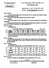 Đề thi chọn học sinh giỏi tỉnh môn Địa lý Khối 11 GDTX - Năm học 2014-2015 - Sở GD & ĐT Nghệ An